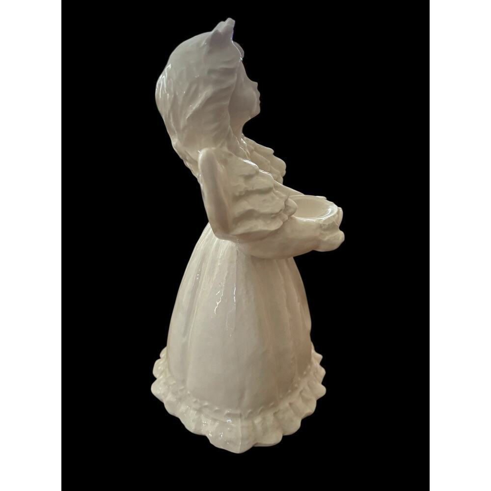 Fireside Creations Ceramic Angel Child Holding Bowl~ Religious Figurine 10" tall - Picture 4 of 5